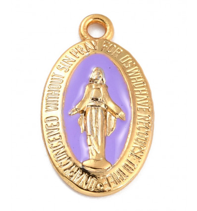 pendentif vierge dorée à l'or fin