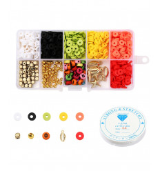 Kit perles heishi et breloques