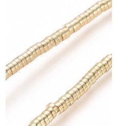 2mm - hématite synthétique dorée - Chapelet pierre