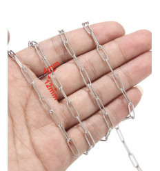 Chaine acier inoxydable - mailles rectangles