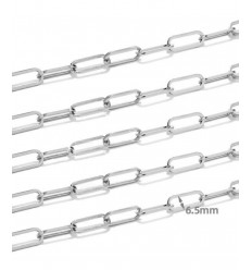 Chaine acier inoxydable - grosses mailles rectangles