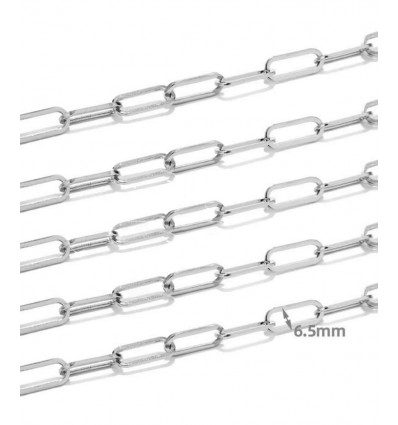 Chaine acier inoxydable - grosses mailles rectangles