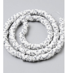 6mm - Chapelet perles rondelles Heishi - multicolore clair