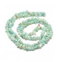 Chapelet pierre chips - amazonite