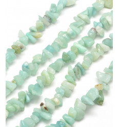 Chapelet pierre chips - amazonite