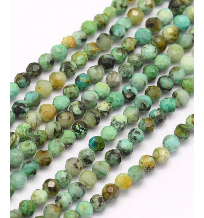 2mm - Chapelet pierre - turquoise africaine