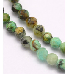 2mm - Chapelet pierre - turquoise africaine