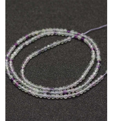 2mm - Chapelet pierre facette - fluorite