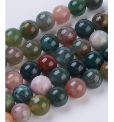 8mm - agate indienne - Chapelet pierre