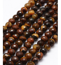 6mm - oeil de tigre - Chapelet pierre