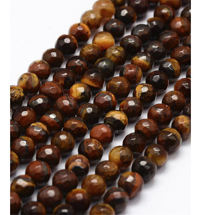 6mm - oeil de tigre - Chapelet pierre