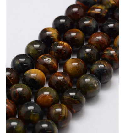8mm - oeil de tigre - Chapelet pierre6mm - oeil de tigre - Chapelet pierre