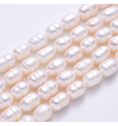 8x7mm - perles de culture naturelles - Chapelet