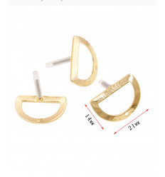 Supports boucles d'oreilles "demi-lune évidée"