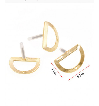 Supports boucles d'oreilles "demi-lune évidée"