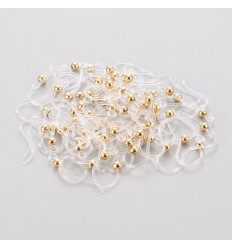 Hameçons plastique et boule acier inoxydable (1paire)