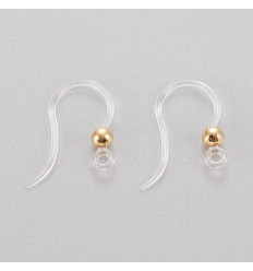 Hameçons plastique et boule acier inoxydable (1paire)