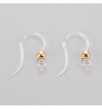 Hameçons plastique et boule acier inoxydable (1paire)