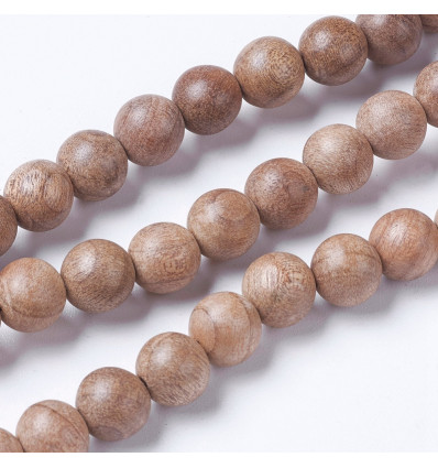 10mm - Chapelet de perles en bois