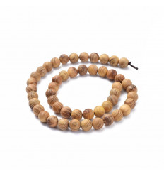 6mm - Chapelet de perles en bois de hêtre