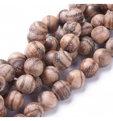 4mm - Chapelet de perles en coco