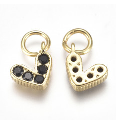 Mini pendentif coeur en zircon