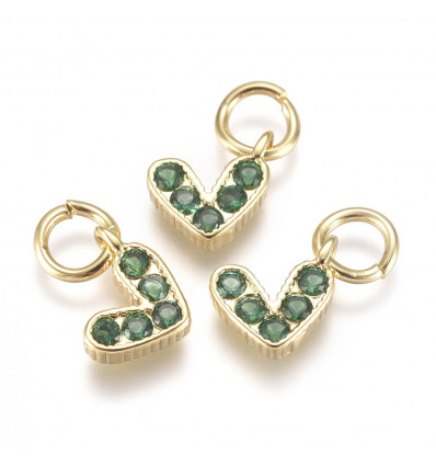 Mini pendentif coeur en zircon blanc