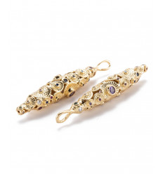 Pendentif allongé avec zircons incrustés