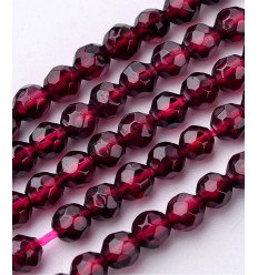 3,5mm - Chapelet pierre - grenat