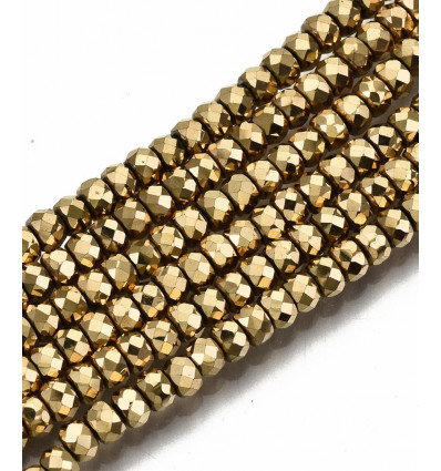 2,5x2mm - intercalaires en chapelet heishi - hématite synthétique