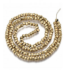 2,5x2mm - intercalaires en chapelet heishi - hématite synthétique