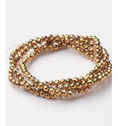 2mm - hématite synthétique - Chapelet pierre