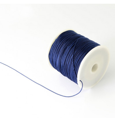 0,5mm - Fil de jade/nylon tressé - marine