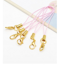 Attache cordon pour téléphone avec fermoir