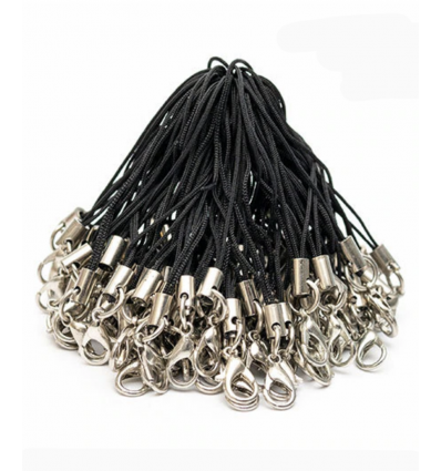 Attache cordon pour téléphone avec fermoir