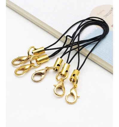 Attache cordon pour téléphone avec fermoir