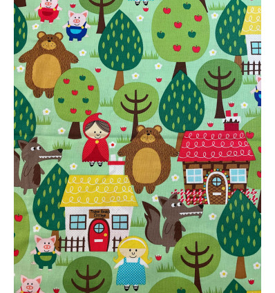 Tissu Mickael Miller "Chaperon Rouge"