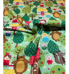 Tissu Mickael Miller "Chaperon Rouge"