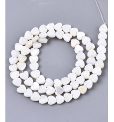 6x6mm - Perle coeur en nacre