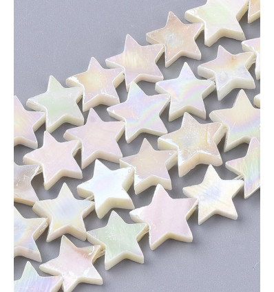 6x6mm - Perle étoile en nacre