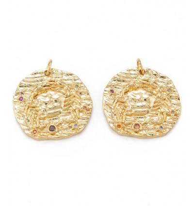 21mm - Cancer - Médaille signe astro.