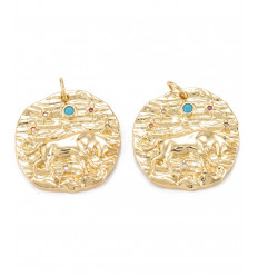 21mm - Taureau - Médaille signe astro.