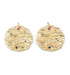 21mm - Poisson - Médaille signe astro.