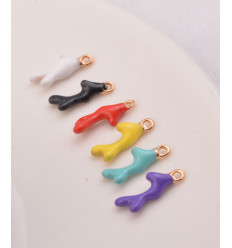 Pendentif petit corail émaillé