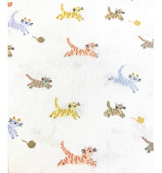 Tissu bio. "Sweet Cat" - Designed by Poppy