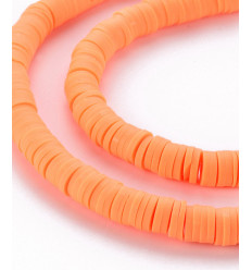 6mm - Chapelet perles rondelles Heishi - Néon