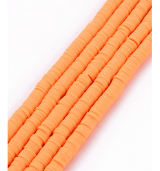 6mm - Chapelet perles rondelles Heishi - Néon