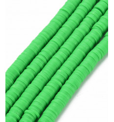 6mm - Chapelet perles rondelles Heishi - Néon