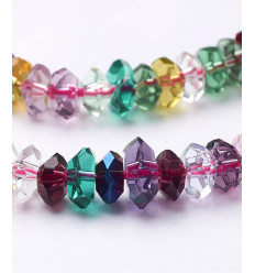 6mm - Chapelet rondelle en verre