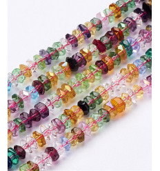 6mm - Chapelet rondelle en verre